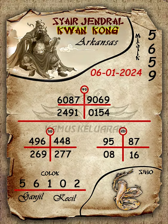 syair jendral kwan kwong arkansas 06 01 2024