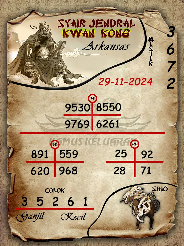 syair jendral kwan kong arkansas 29 11 2024