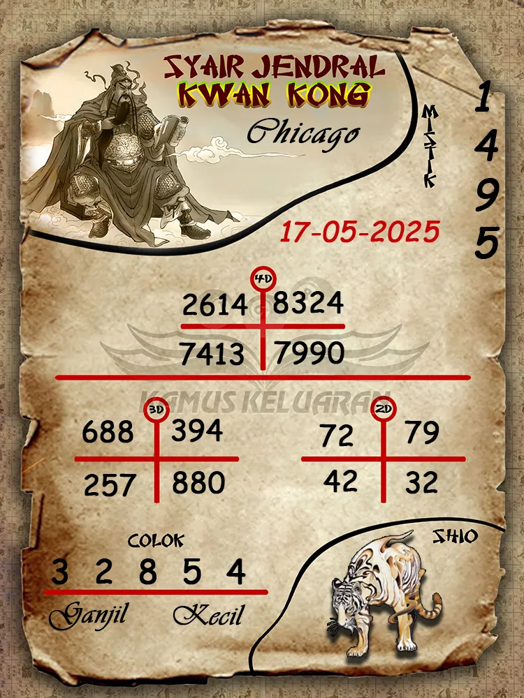 syair jendral kwan kong chicago 17 05 2025