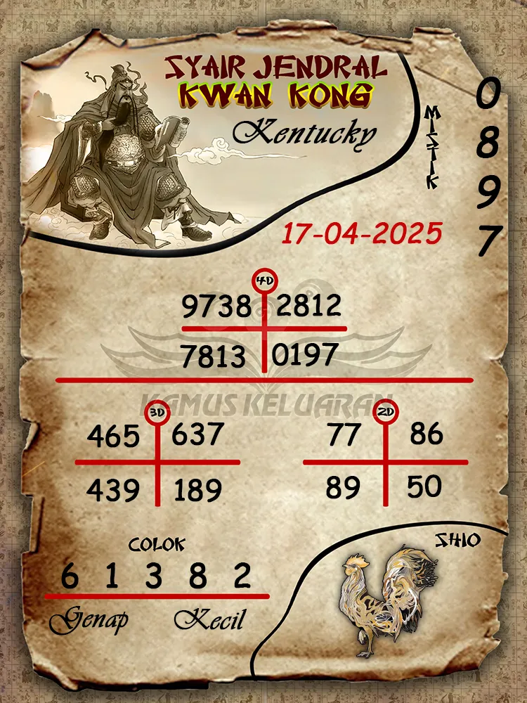 syair jendral kwan kong kentucky 17 04 2025