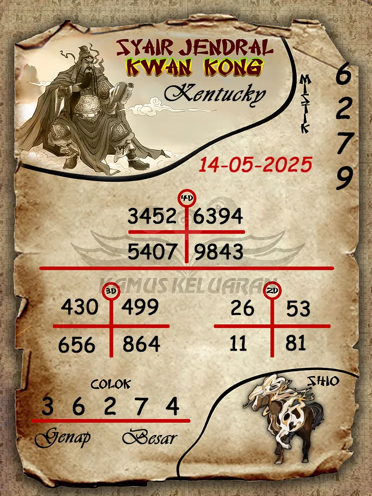 syair jendral kwan kong kentucky 14 05 2025