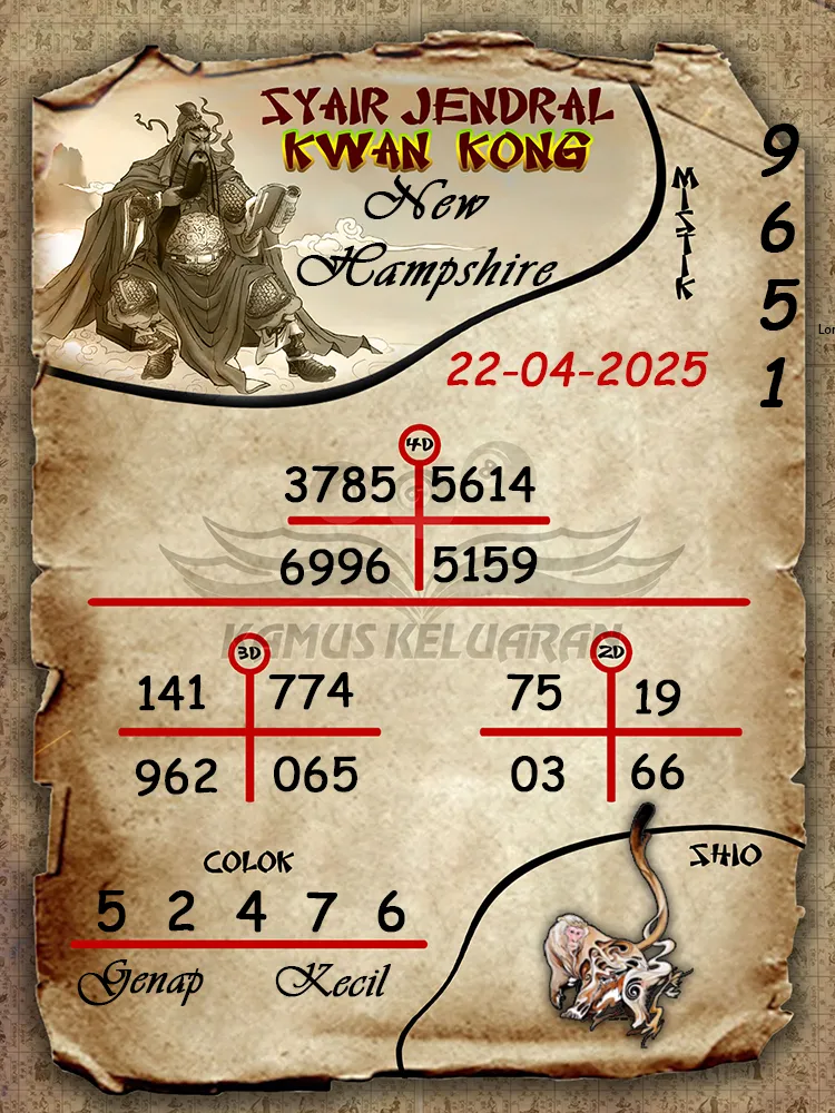 syair jendral kwan kong new hampshire 22 04 2025
