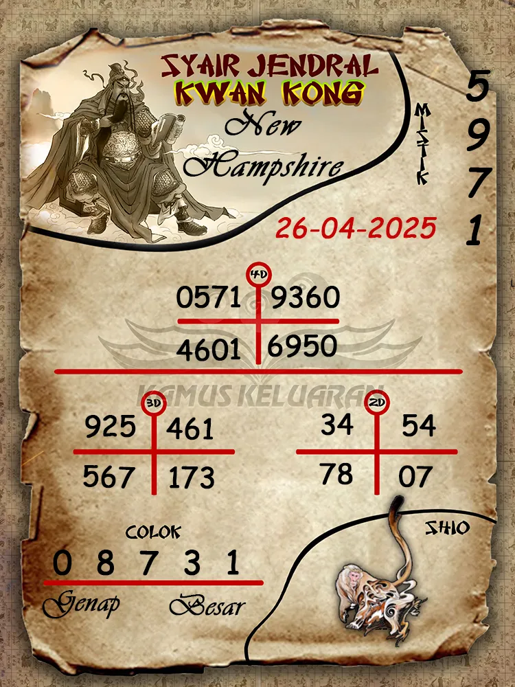 syair jendral kwan kong new hampshire 26 04 2025