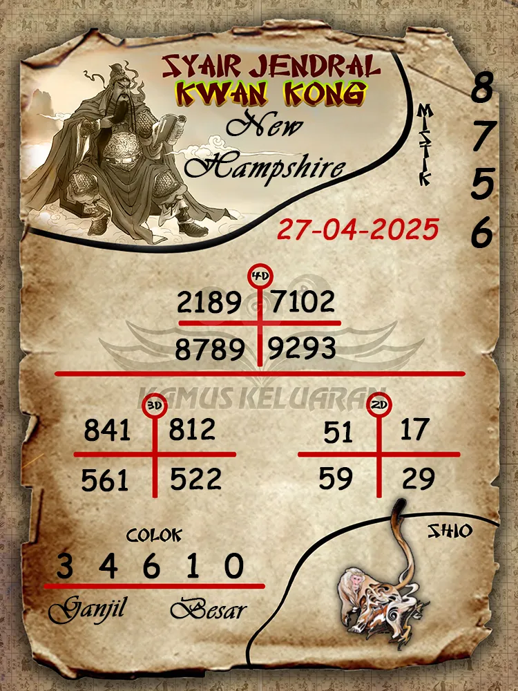 syair jendral kwan kong new hampshire 27 04 2025