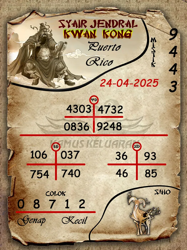 syair jendral kwan kong puerto rico 24 04 2025